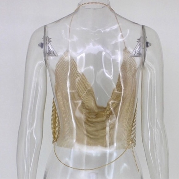 Sexy Crystal Rhinestones Halter Top - Picture 4 of 4